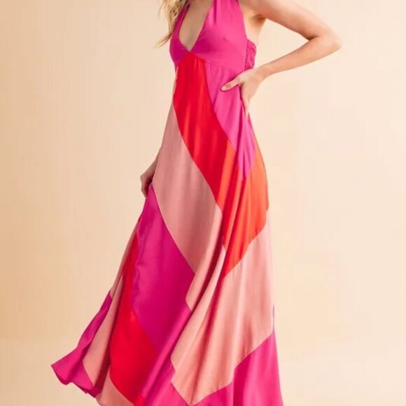 Aemi+Co Color Block Sleeveless Maxi Dress - Picture 3 of 16